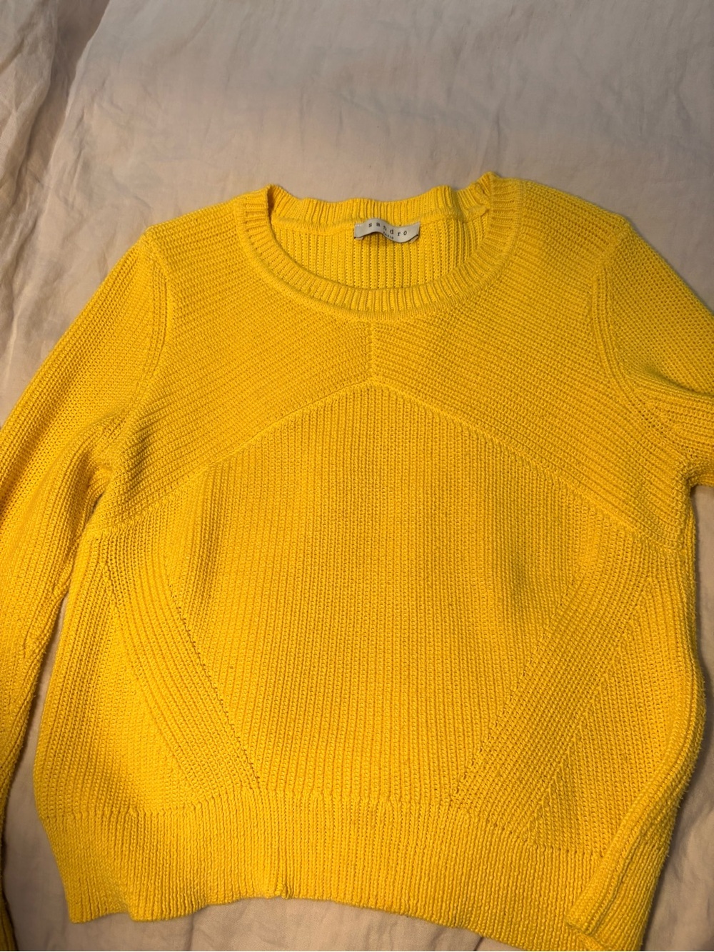 Sandro Crewneck Sweater in Yellow